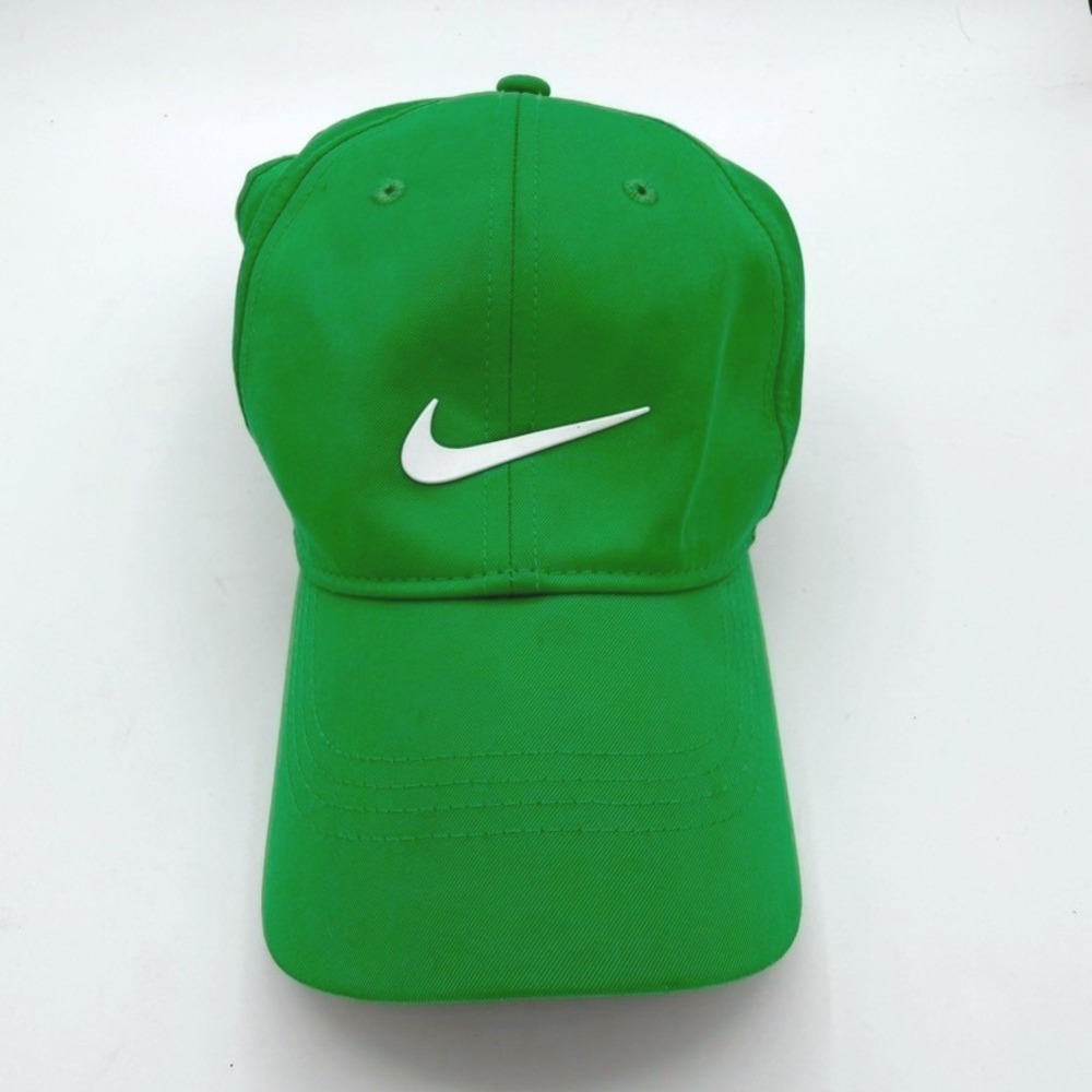 Nike Heritage86 Dri Fit Hat Green Mens OS Adjustable Swoosh Golf Sport Gorpcore